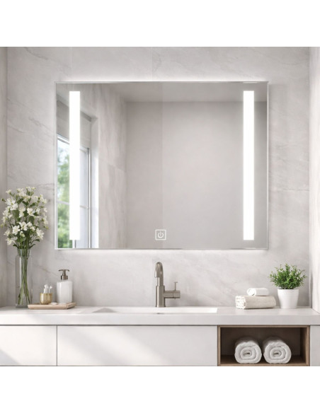 Espejo Led Táctil Horizontal 80x60 Luz Fría